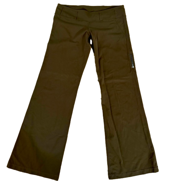 lululemon athletica Pants - LULULEMON VINTAGE BROWN FLARE PANT CARGO STYLE LEGGINGS SZ6
